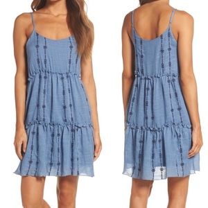 THML tiered chambray dress